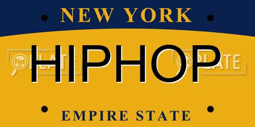 HIPHOP New York License Plate
