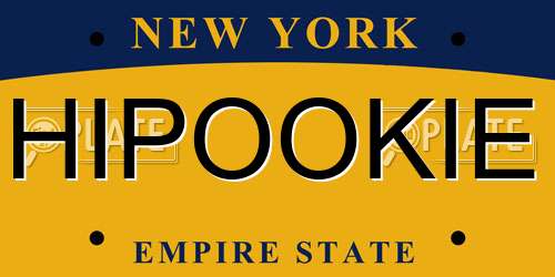 HIPOOKIE New York License Plate