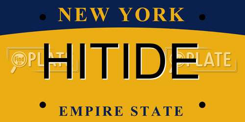 HITIDE New York License Plate
