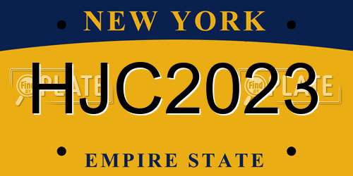 HJC2023 New York License Plate