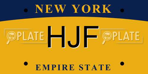HJF New York License Plate