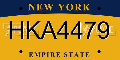 HKA4479 New York License Plate