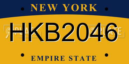 HKB2046 New York License Plate