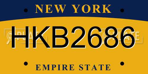 HKB2686 New York License Plate