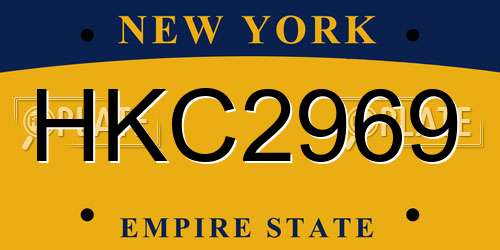 HKC2969 New York License Plate