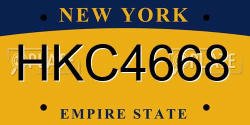 HKC4668 New York License Plate