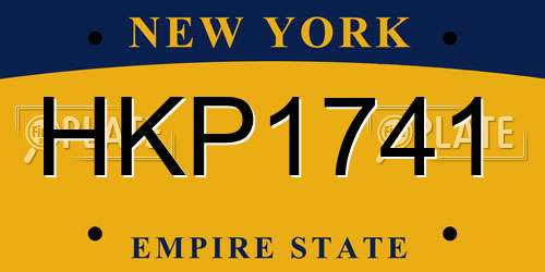 HKP1741 New York License Plate