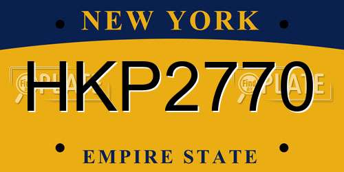 HKP2770 New York License Plate
