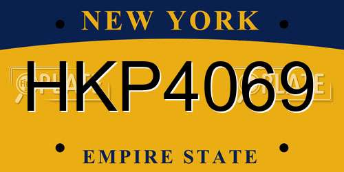 HKP4069 New York License Plate