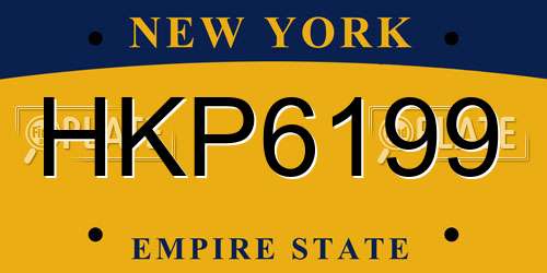 HKP6199 New York License Plate