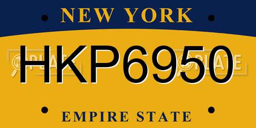 HKP6950 New York License Plate