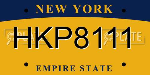 HKP8111 New York License Plate