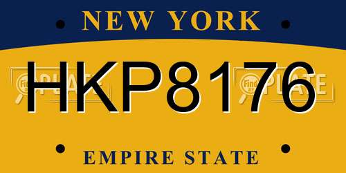 HKP8176 New York License Plate
