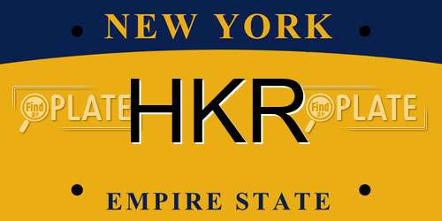 HKR New York License Plate