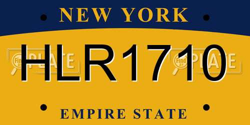 HLR1710 New York License Plate