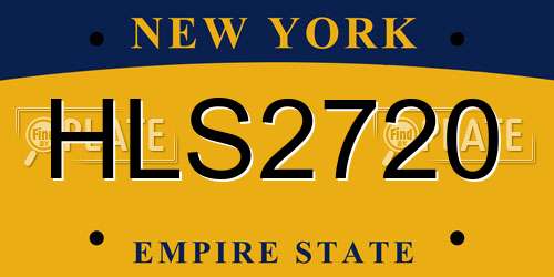 HLS2720 New York License Plate