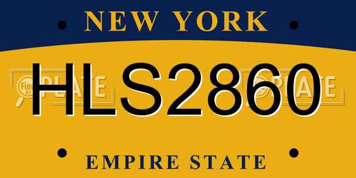 HLS2860 New York License Plate