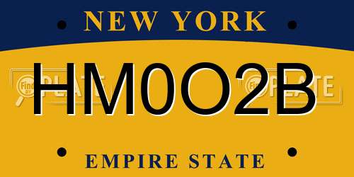 HM0O2B New York License Plate