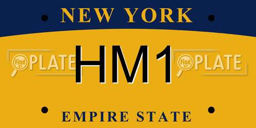 HM1 New York License Plate