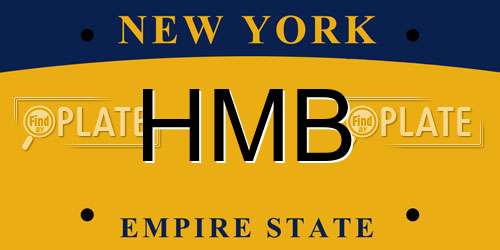 HMB New York License Plate