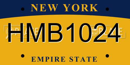 HMB1024 New York License Plate