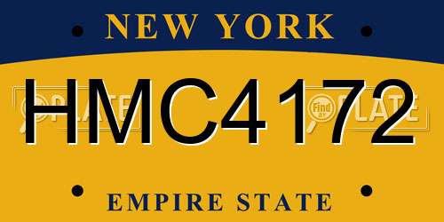 HMC4172 New York License Plate