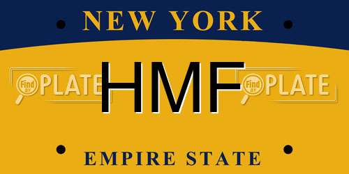 HMF New York License Plate
