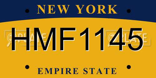 HMF1145 New York License Plate