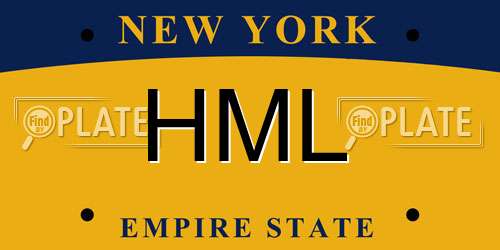 HML New York License Plate