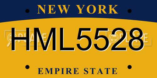 HML5528 New York License Plate