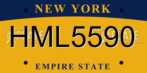 HML5590 New York License Plate