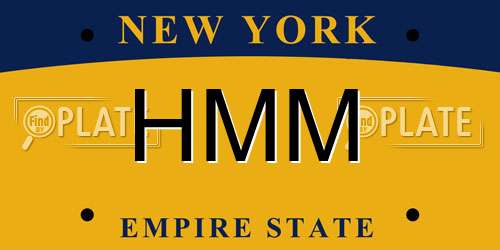HMM New York License Plate