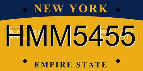 HMM5455 New York License Plate