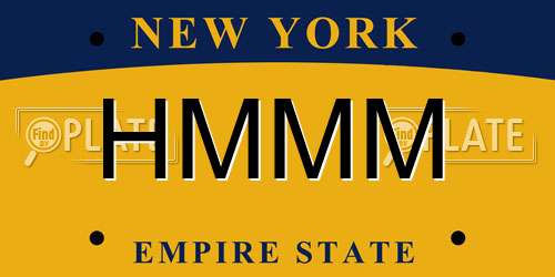 HMMM New York License Plate