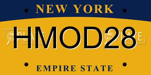HMOD28 New York License Plate