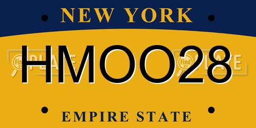 HMOO28 New York License Plate