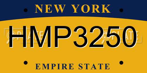 HMP3250 New York License Plate