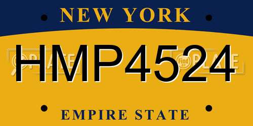 HMP4524 New York License Plate