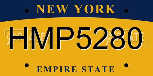 HMP5280 New York License Plate