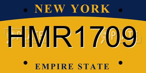 HMR1709 New York License Plate