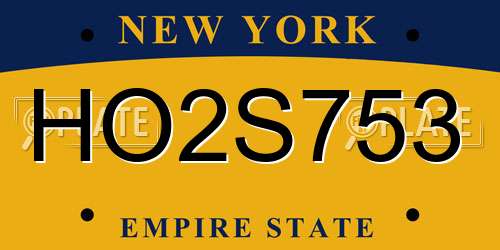 HO2S753 New York License Plate