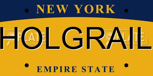 HOLGRAIL New York License Plate
