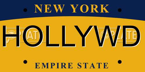 HOLLYWD New York License Plate