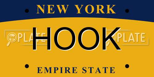 HOOK New York License Plate
