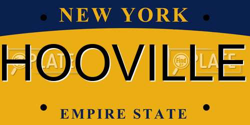 HOOVILLE New York License Plate