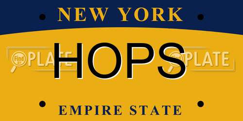 HOPS New York License Plate