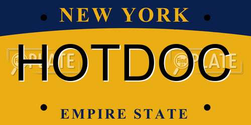HOTDOC New York License Plate