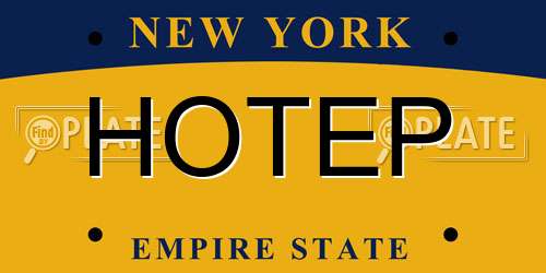 HOTEP New York License Plate