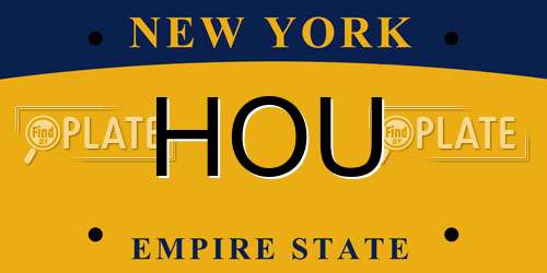 HOU New York License Plate