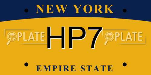 HP7 New York License Plate
